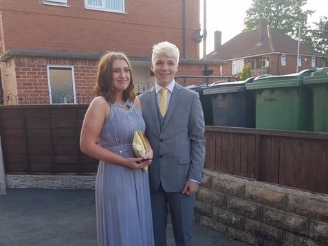 Pictured here at his school prom, Joe's friends say he would 'light up the room'with his smile