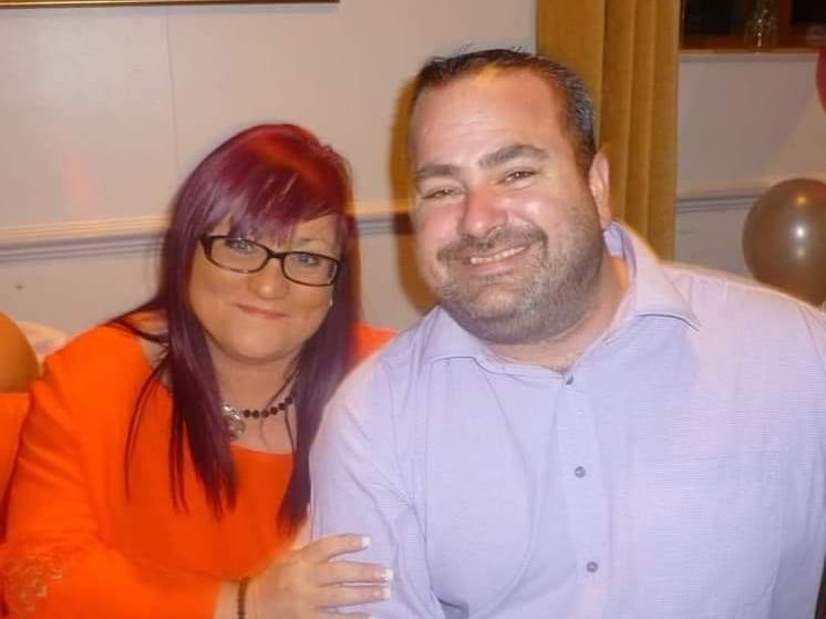 Joe's mum, Michelle Ellis, pictured with his stepdad, Ben Ellis