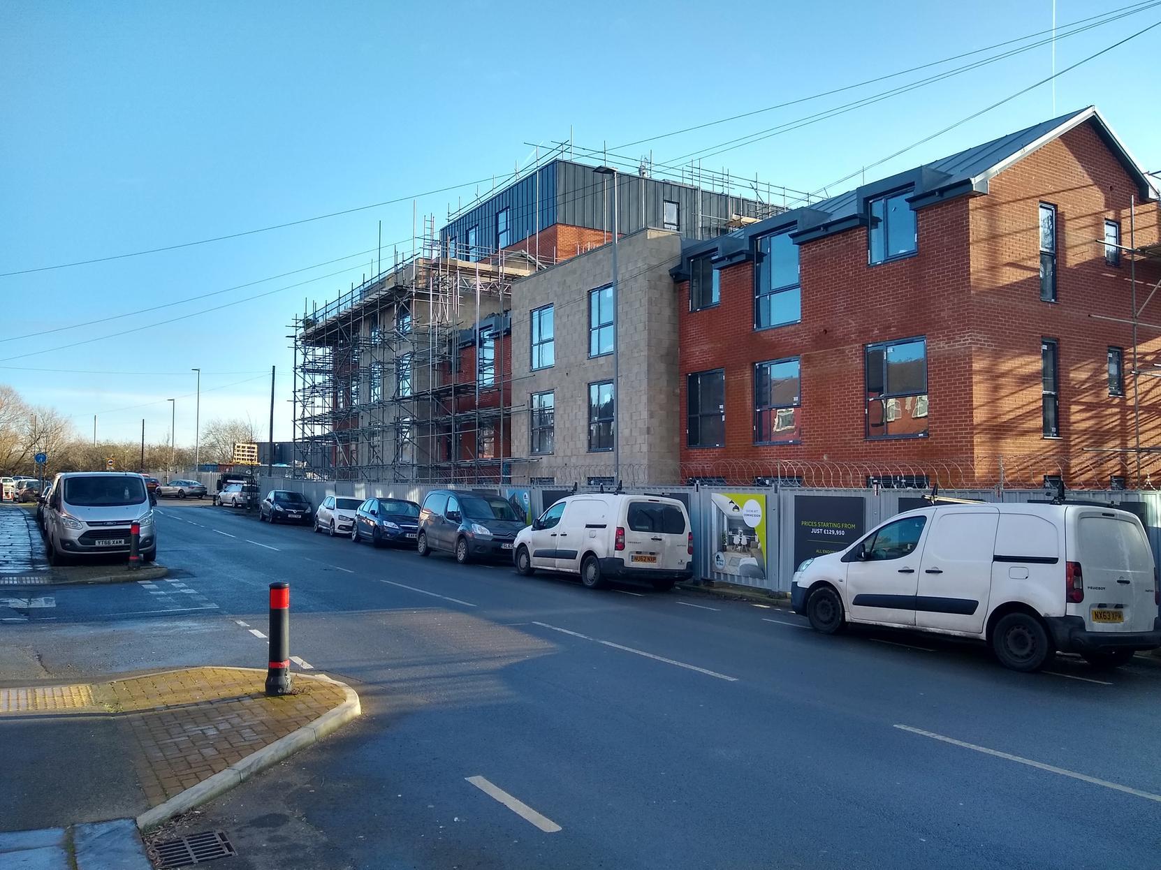 The building site in Cross Green Lane.