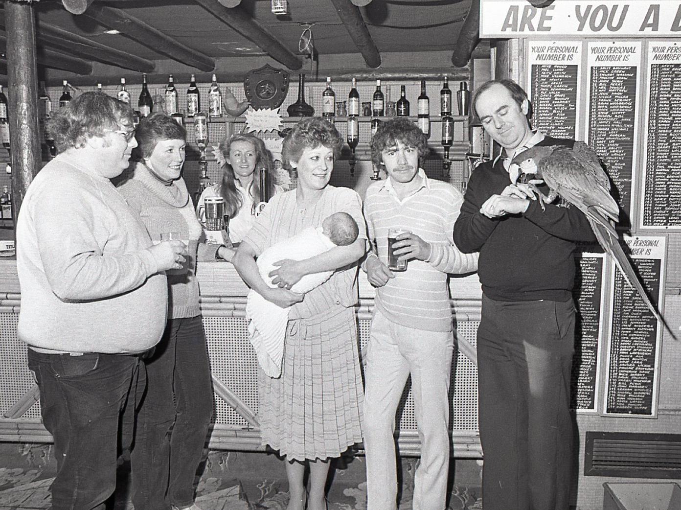 Bouncing baby Anthony Ballantine had a whole pub guessing. Regulars joined in mum and dad's suspense right through the nine-month pregnancy... for a bet! Locals at the Bounty Hotel in St Annes decided to guess the weight and sex of the baby before he was born. Mum and baby Anthony are pictured above with pub regulars