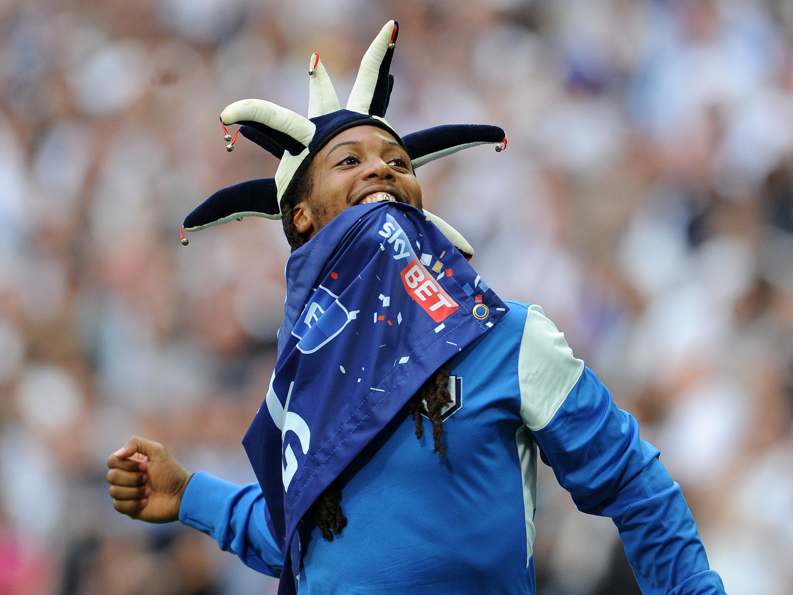 Daniel Johnson celebrates at Wembley after PNE's League One play-off final win over Swindon