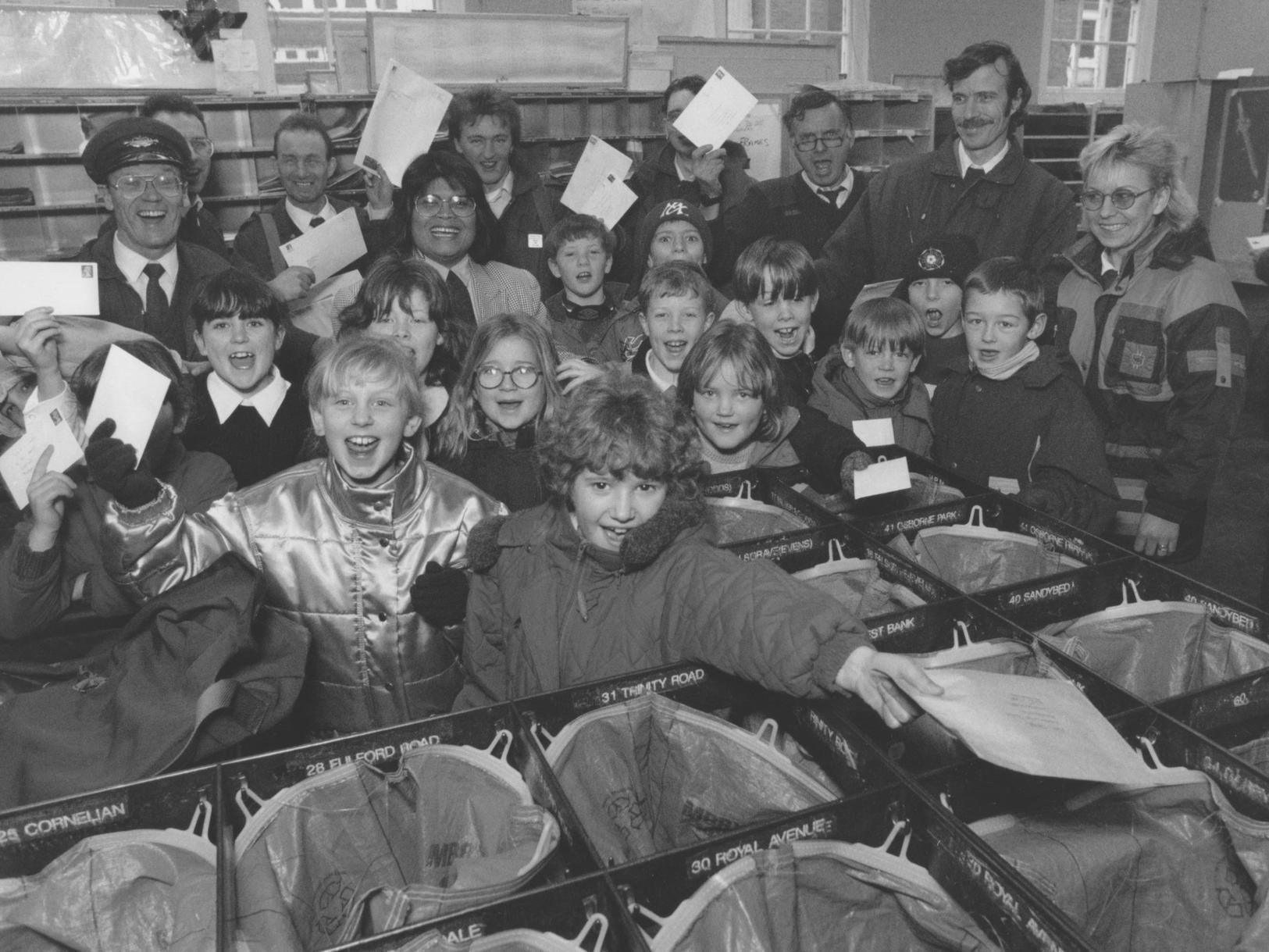 Pupils from Braeburn School visited the Post Office's sorting office back in January 1996.