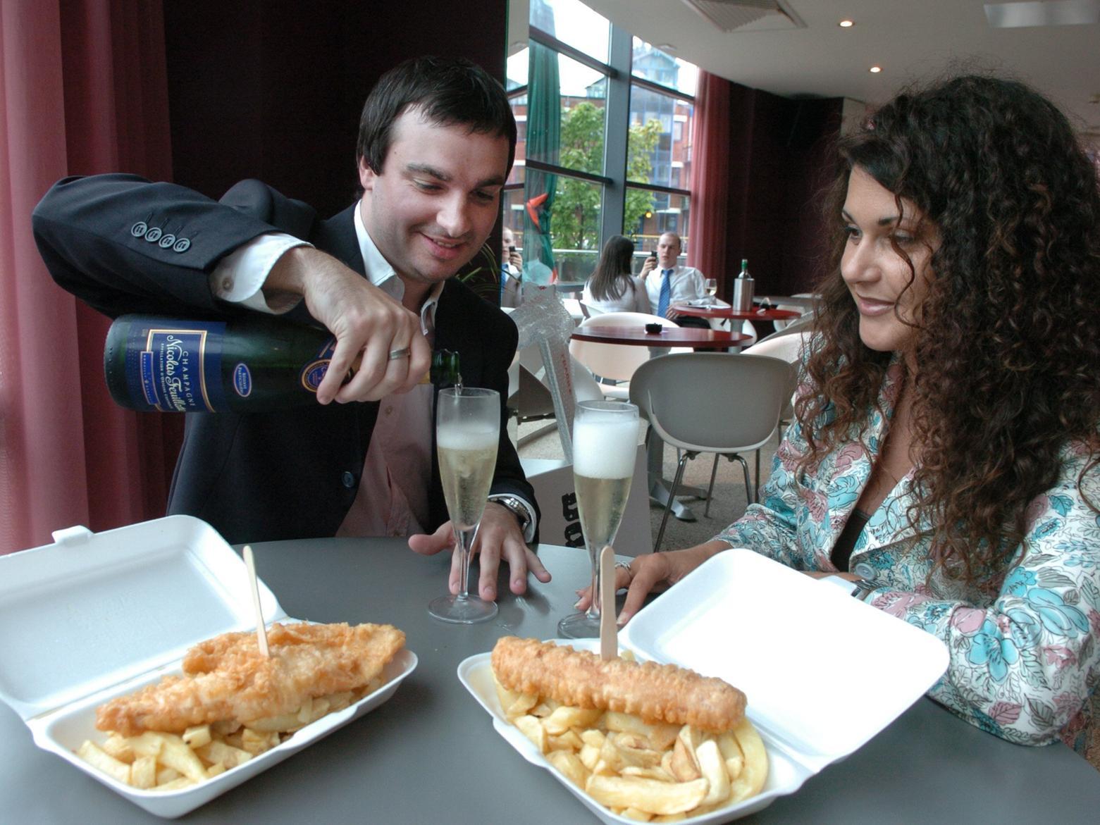 Oracle launched its fish and chips with champagne concept in August 2006.