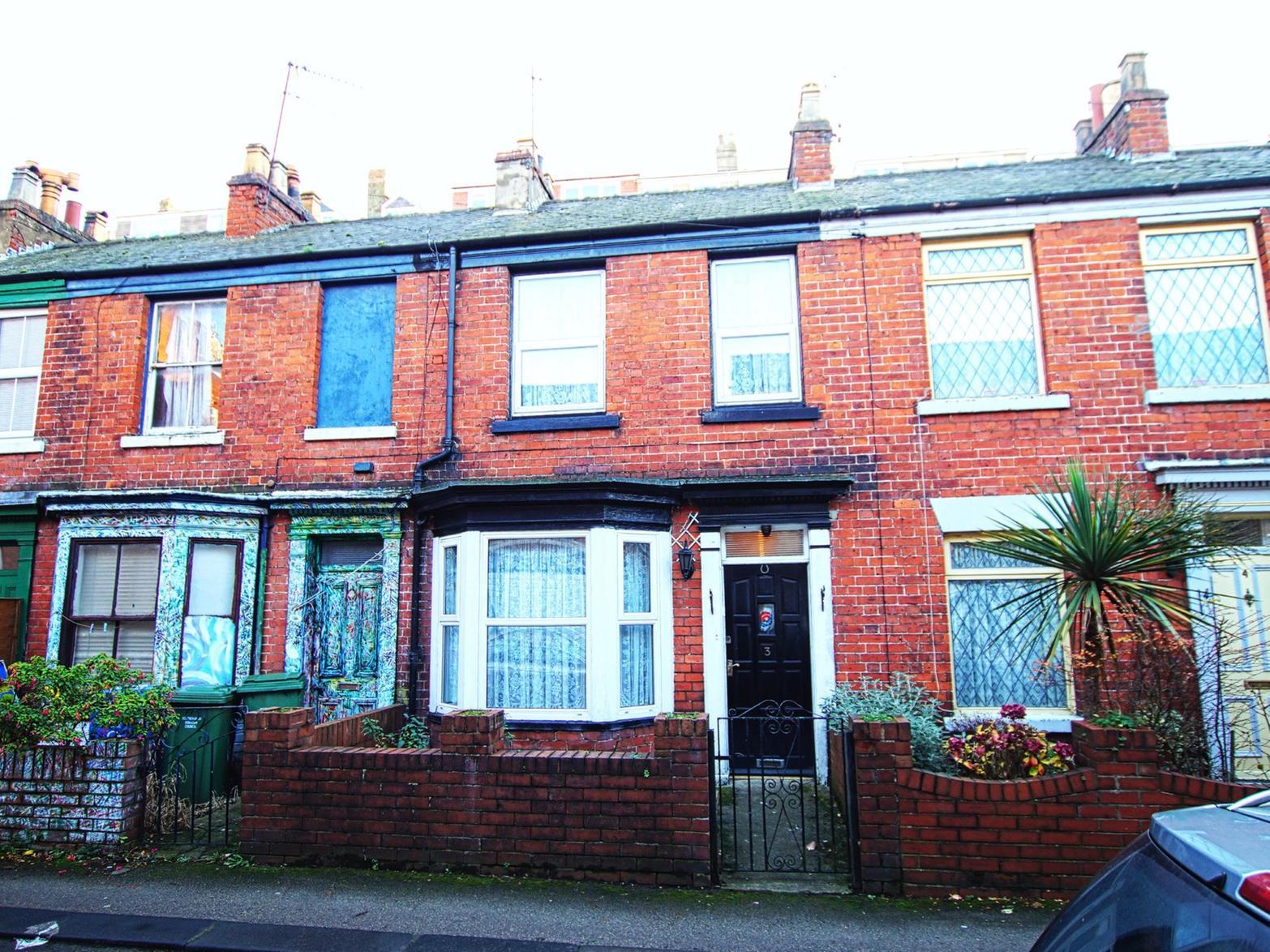 A terraced house with three bedrooms and two bathrooms for sale for 99,950. The rear of the property has been extended to provide annex-style accommodation with a bedroom and wet room. It is being sold with no onward chain.