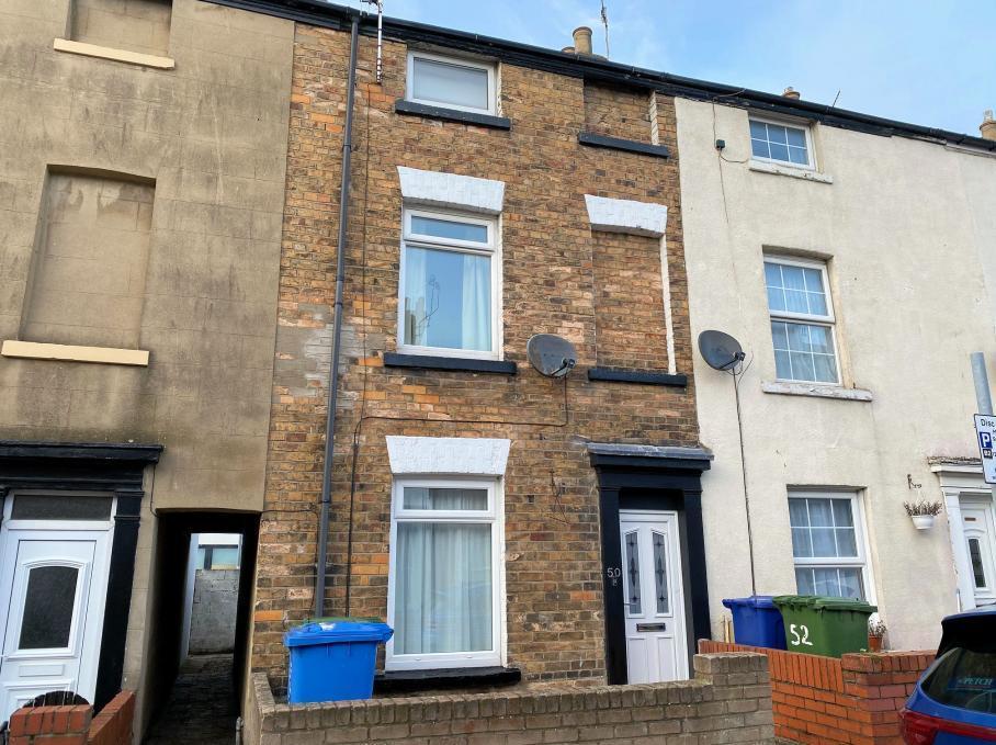 A three-bedroom terraced house with no onward chain on the market for 99,950. The property has an enclosed rear yard, dining room and kitchen.