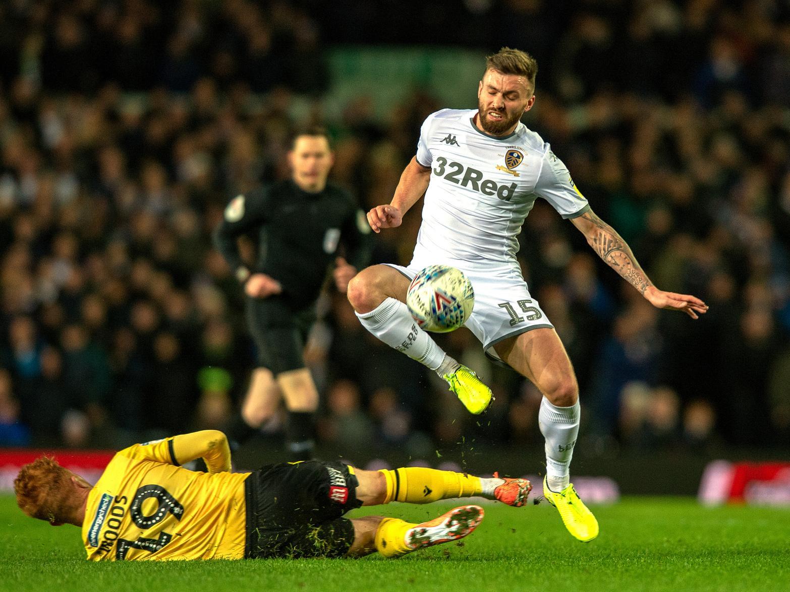 Leeds United's Stuart Dallas in action at Elland Road against Millwall. (Pic: Bruce Rollinson)