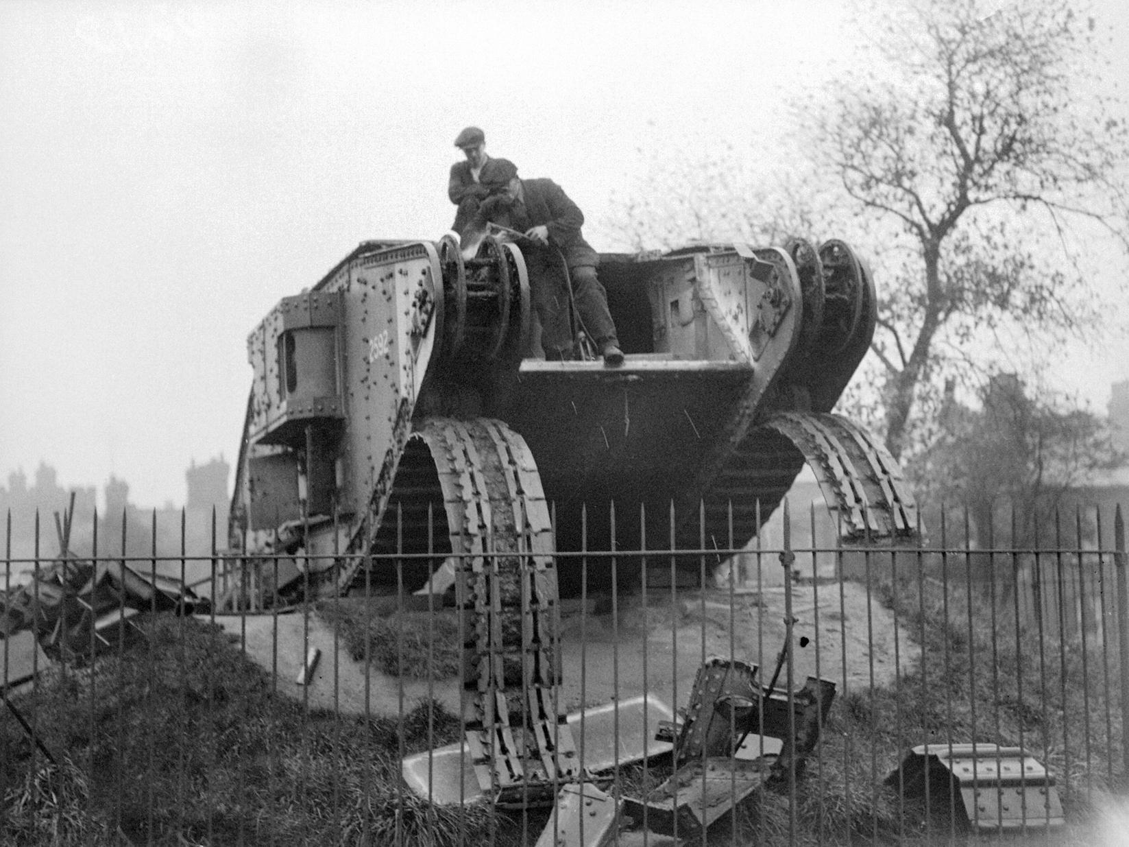 We kick off with this quirky photo. The image shows the demolition of a tank on Woodhouse Moor in the early 1930s.