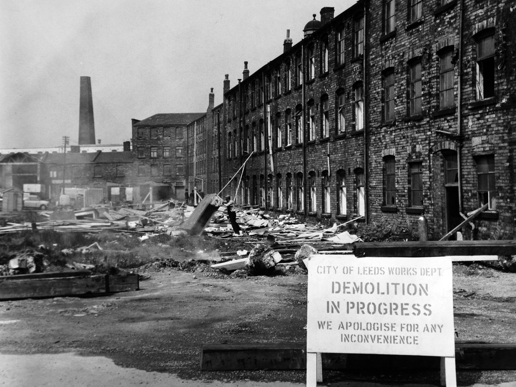 The demolition the mill complex on Wellington Street in May 1968. The site would become the headquarters of your YEP.