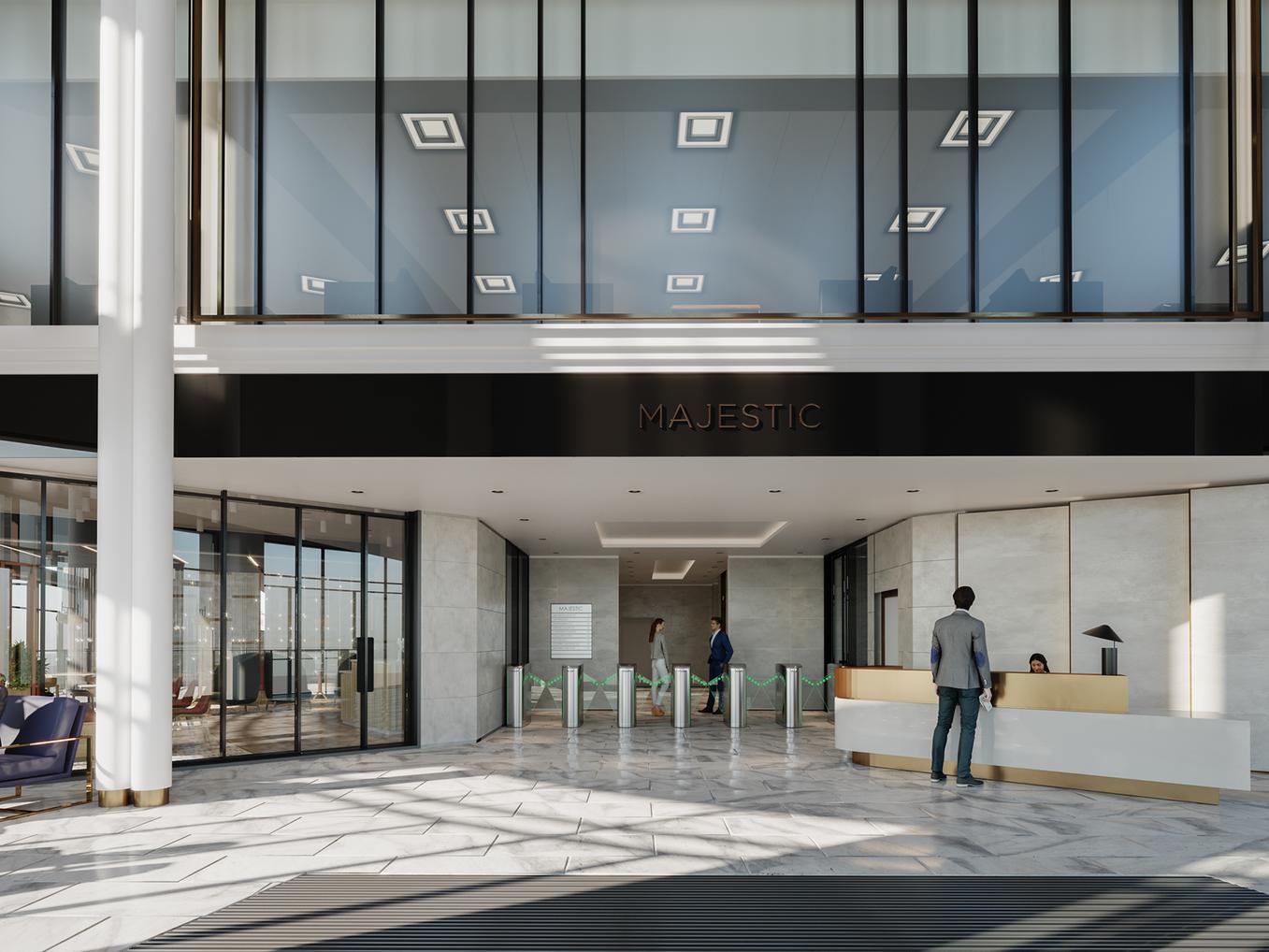 The inside foyer will be spacious and modern.