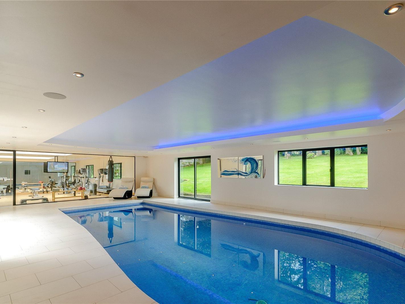 This property boasts an indoor heated pool with changing facilities.