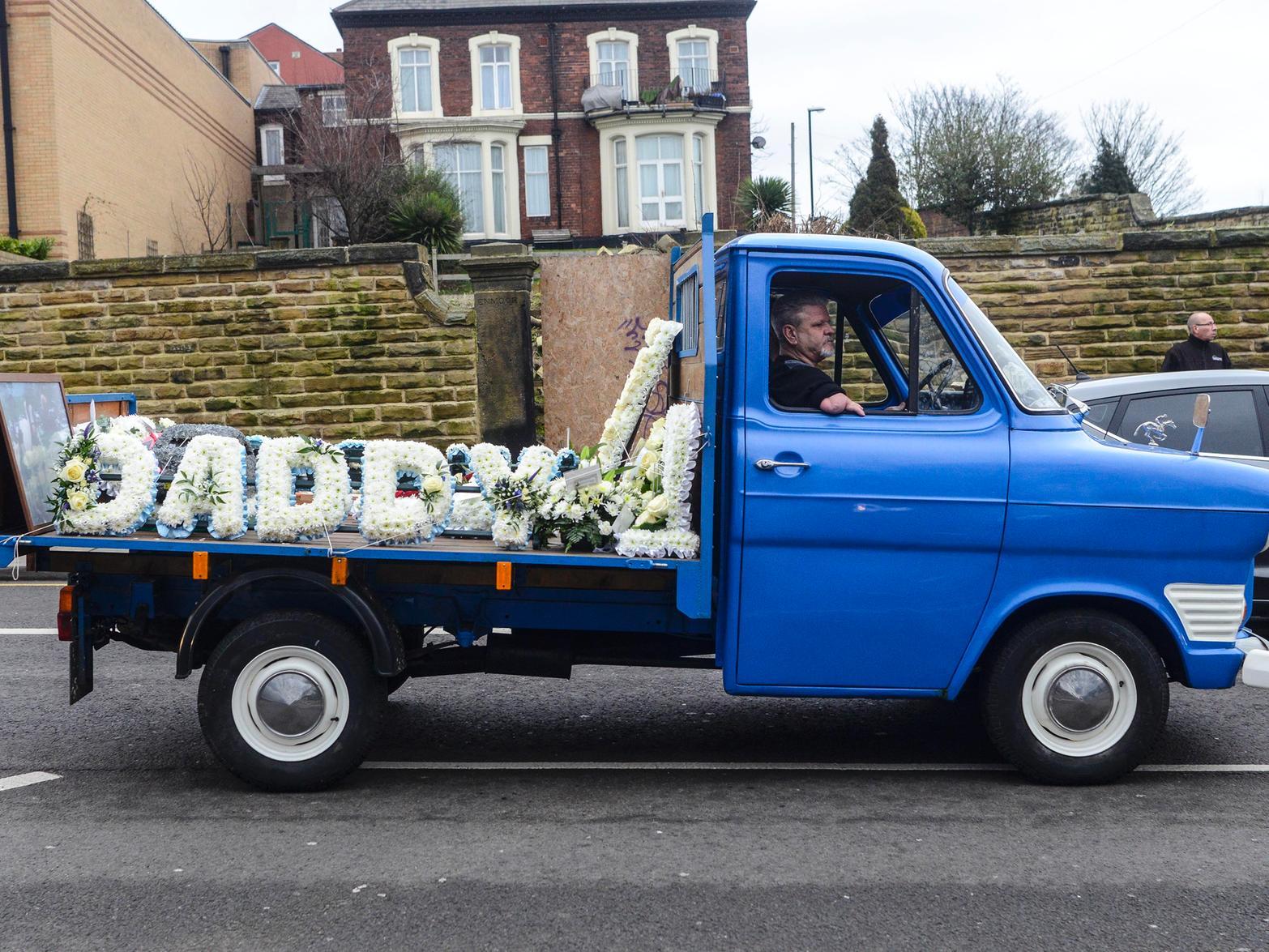 'Daddy' floral tributes cc SWNS