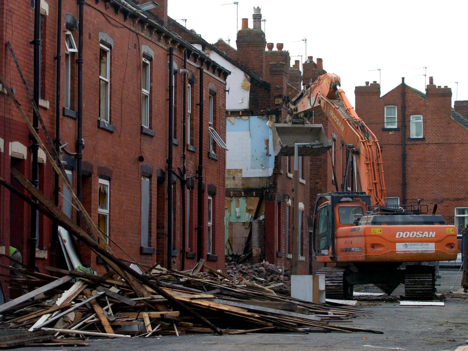 Condemned homes on Runswick Place were demolished in January 2010.