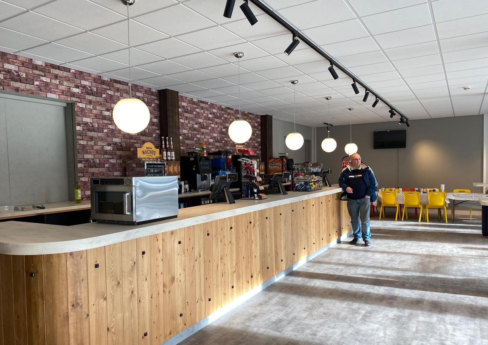 A large bar and refreshment area is also being built above the venue