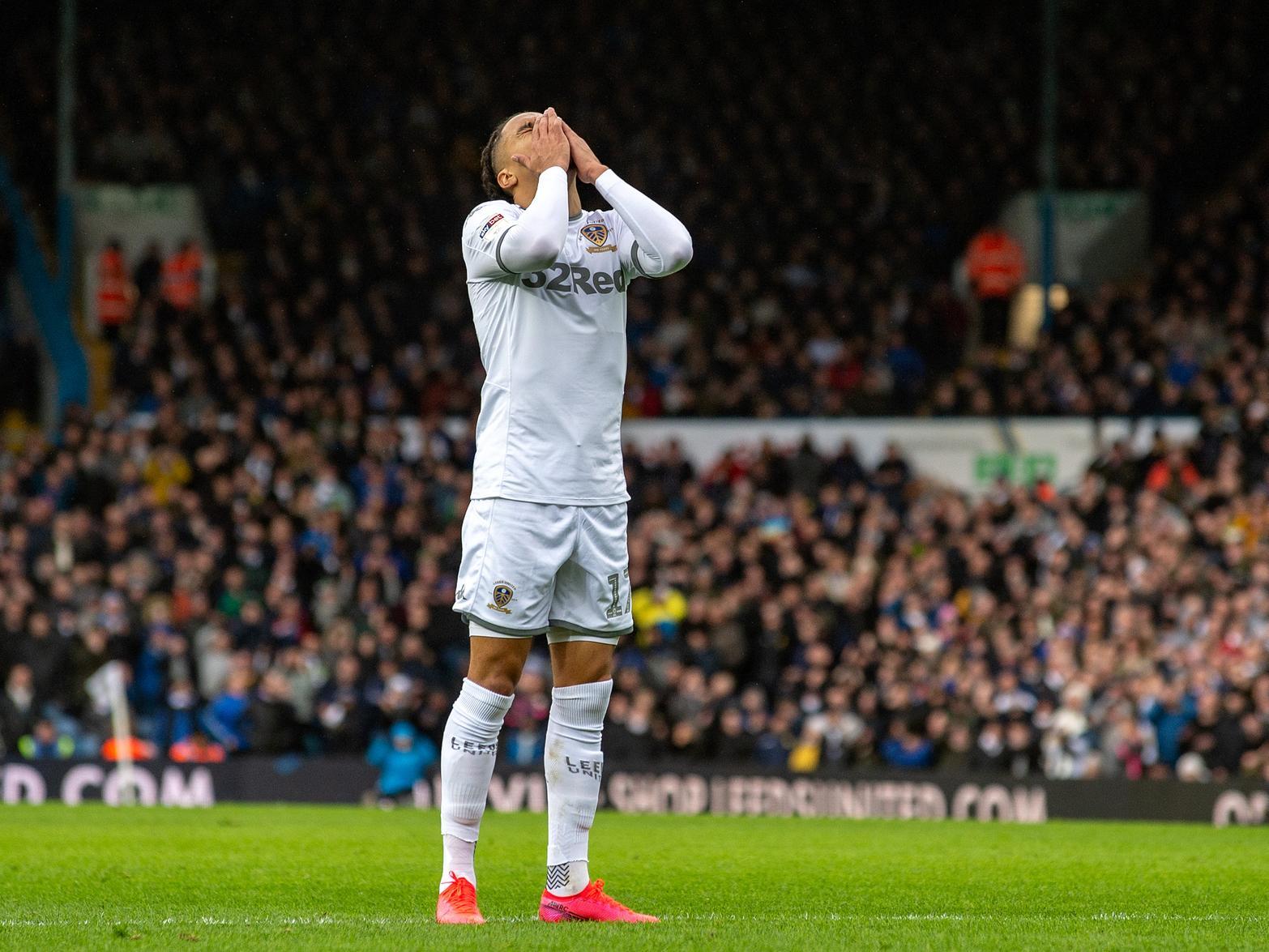 Leeds United's Helder Costa reacts during his sides 1-0 defeat to Wigan. (Pic: Bruce Rollinson)