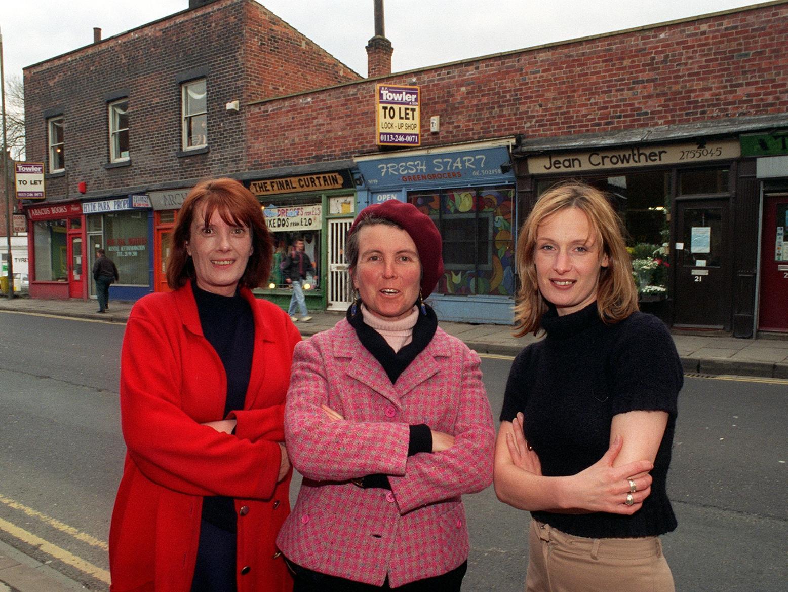 These Headingley Lane shop owners - Jean Crowther, Imelda Smolinski, Louise Howard - were also unhappy. They had not been offered compensation despite the route going through these shops.