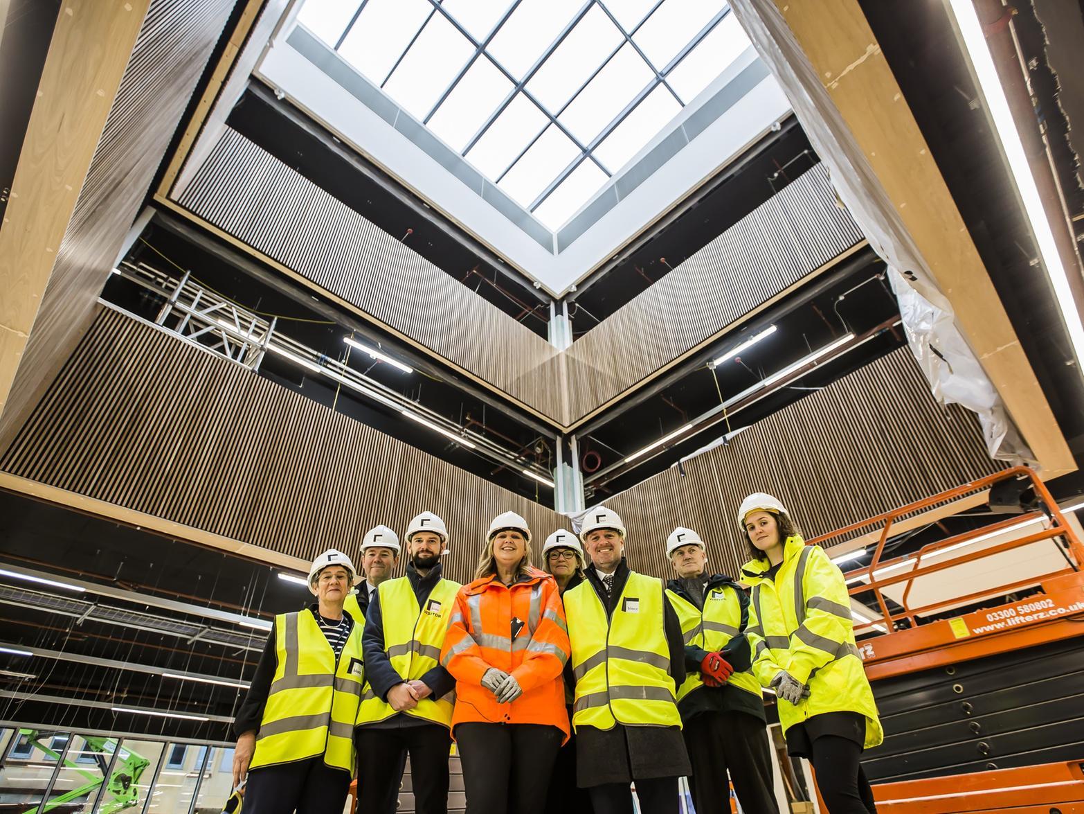 Inside the Northgate House and Halifax Sixth Form Centre development.