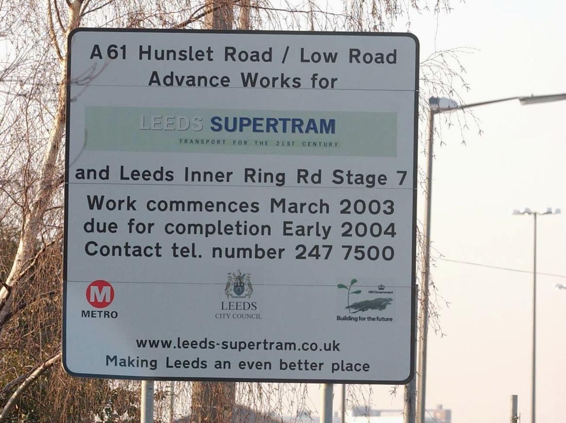 In 2003 preliminary construction work started on the Supertram.