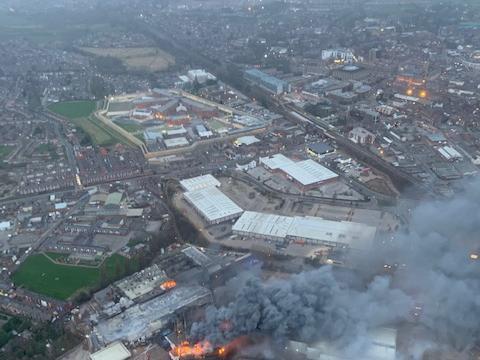 A series of photos released by the National Police Air Service, which give an idea of the scale of damage.