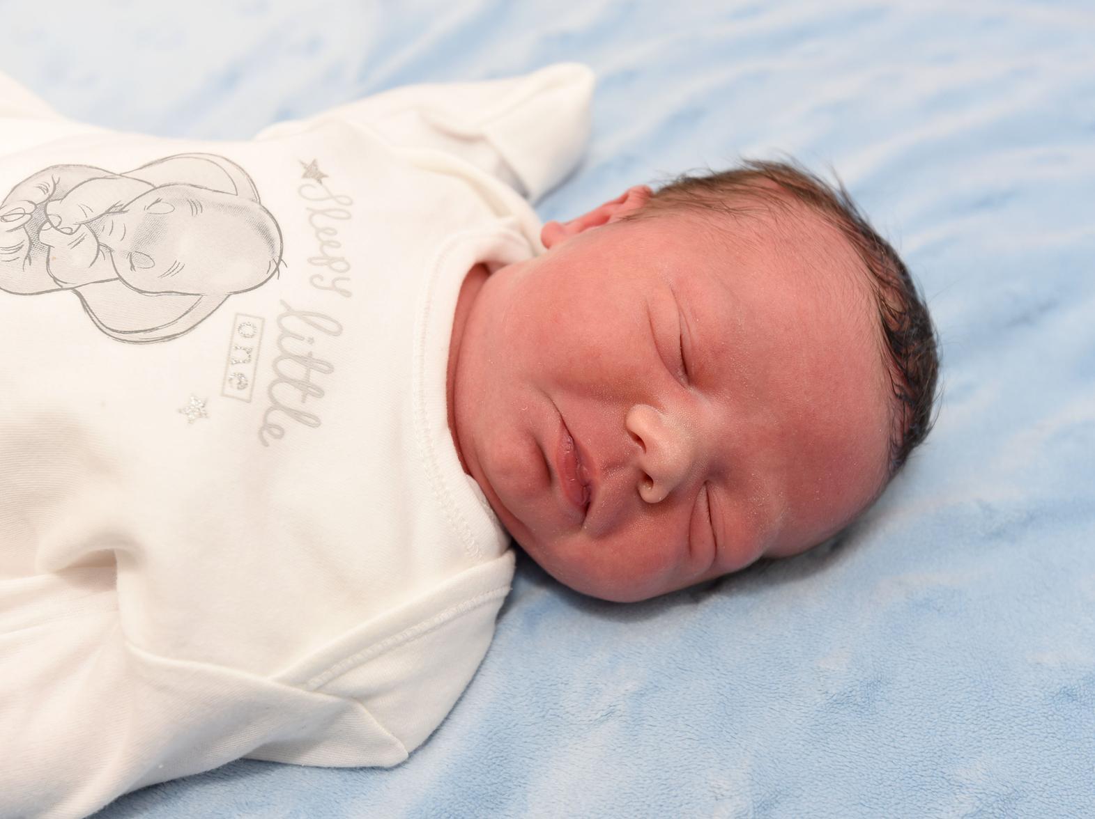 Joey James Ambrose was born on January 5 at 6.34pm, weighing 8lb, to Abbie Halsall and Nathan Ambrose, from Chorley