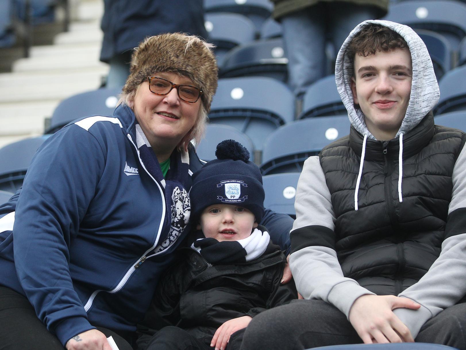 A family of PNE fans are all smiles for our camera prior to kick off.