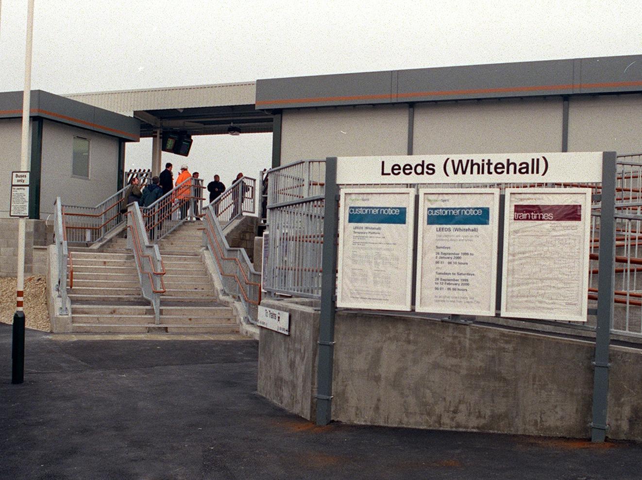 Temporary railway station Leeds Whitehall was built to handle some services while Leeds City Station was being remodelled.