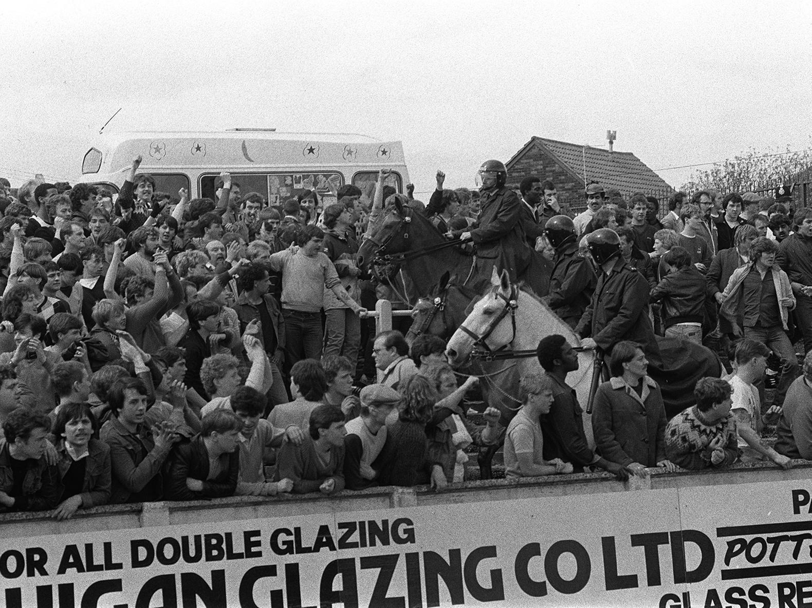 The away end was lively when PNE visited Springfield Park in May 1983 - and you could buy an ice cream from the van at the back of the terrace