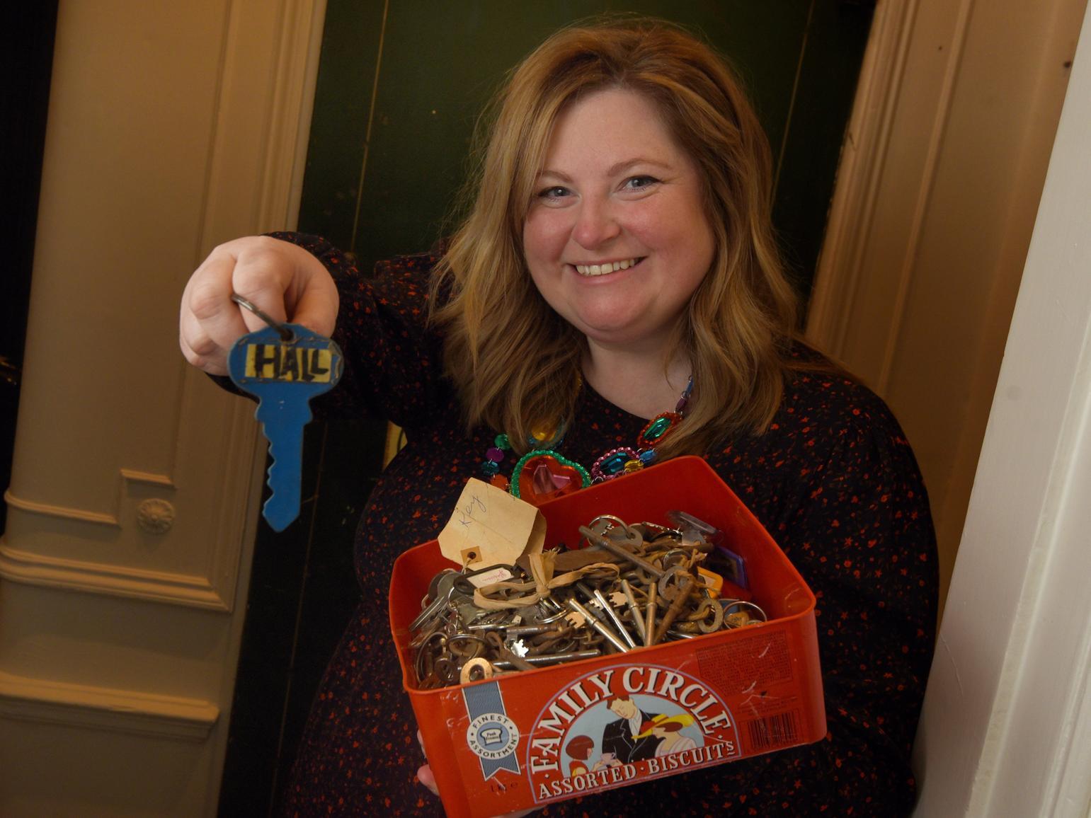 Inside The Convent, Gemma shows off some keys she found under the floor