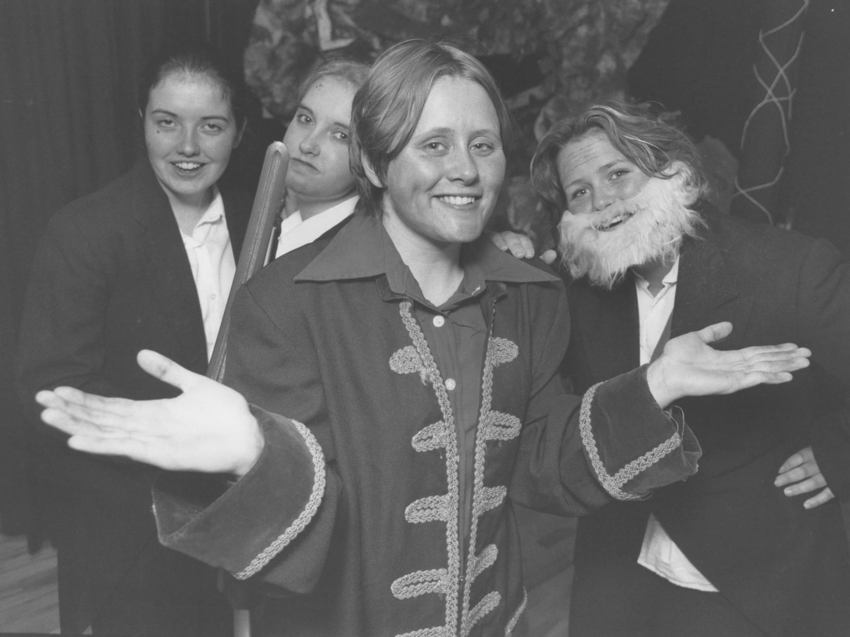 Scarborough Sixth Form College students put on their own production of The Tempest in their own time back in July 1997. Pictured are The Nobles, from left, Antonio (Katharine Williams), Sebastian (Marie Daniels), Alonzo (Sarah Evans), and Gonzalo (Louise Taylor).