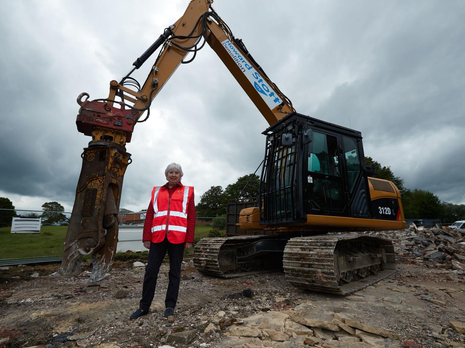 Jacquie Speight, Wakefield Council's cabinet member for culture and leisure, at the start of construction in June 2019.