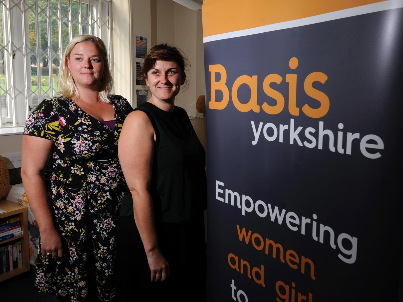 Leeds-based Basis Yorkshire is one of the charities to benefit from the increase in funding for victims of sexual violence. Pictured are Taylor Austin-Little (left) and Jo Hall.