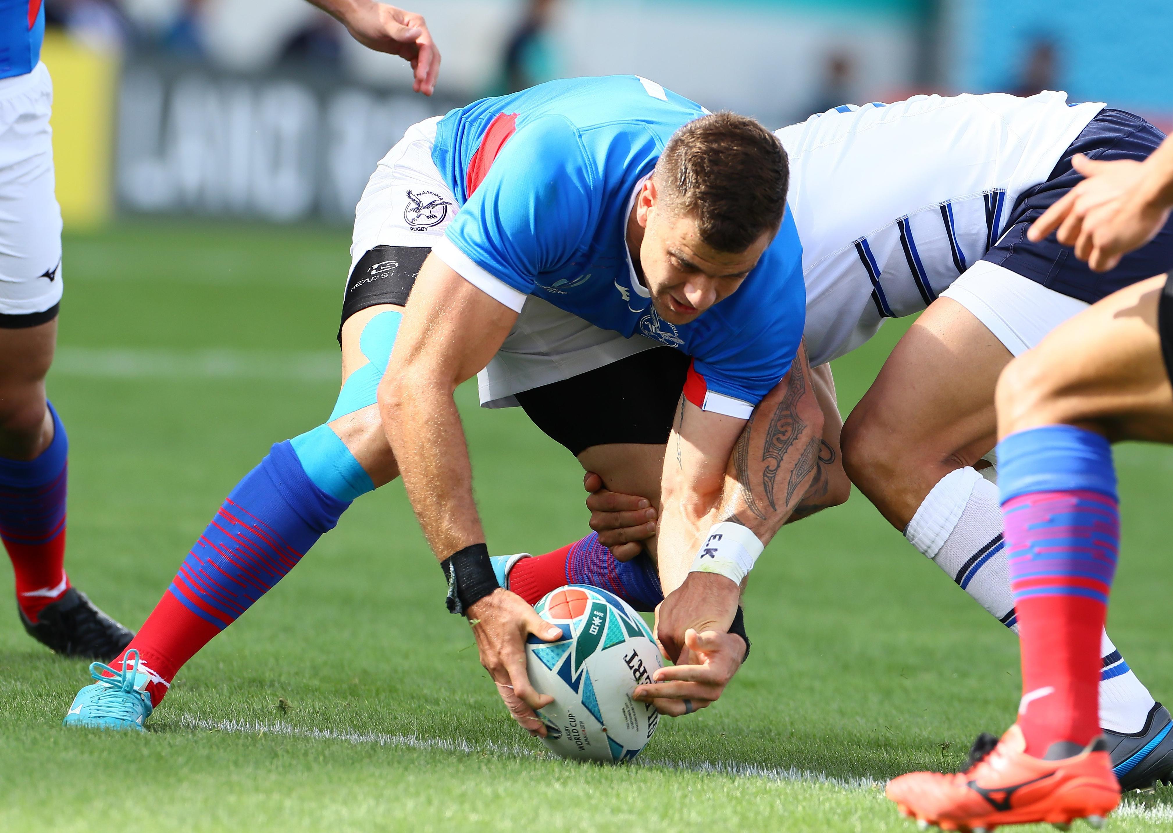 Darryl de la Harpe in action for Namibia.