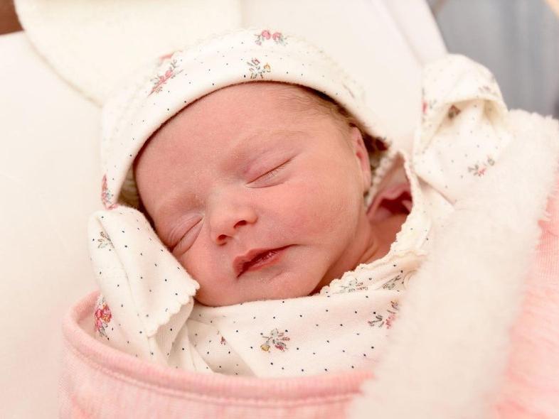 Bella Rae Warren arrived at 3.58am, weighing 5lb 3.5oz to the delight of parents Sami Ainsworth and Leo Warren, from Lea.