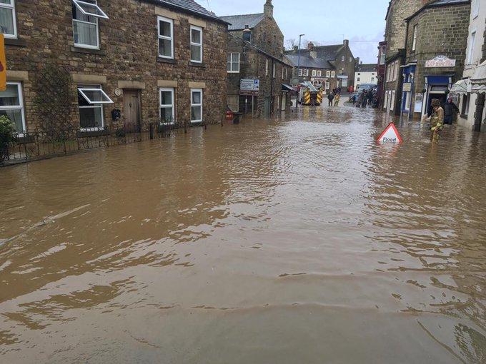A dramatic day for Masham during Storm Ciara.
