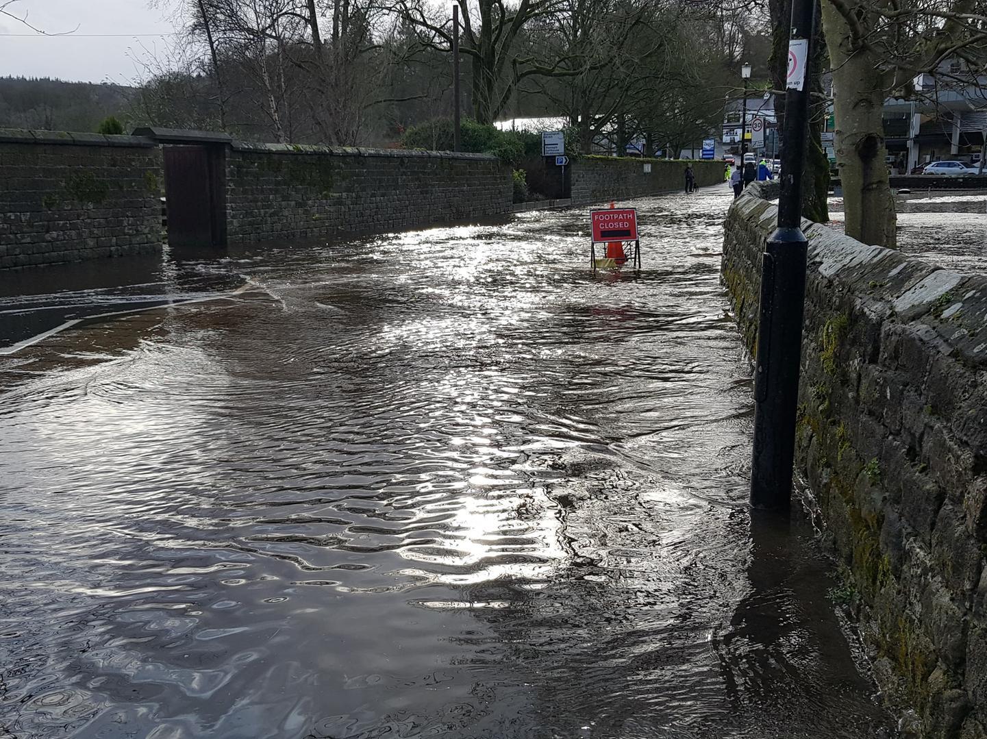 The flood water kept on rising in Pateley, but thankfully the Environment Agency has now downgraded their warning.