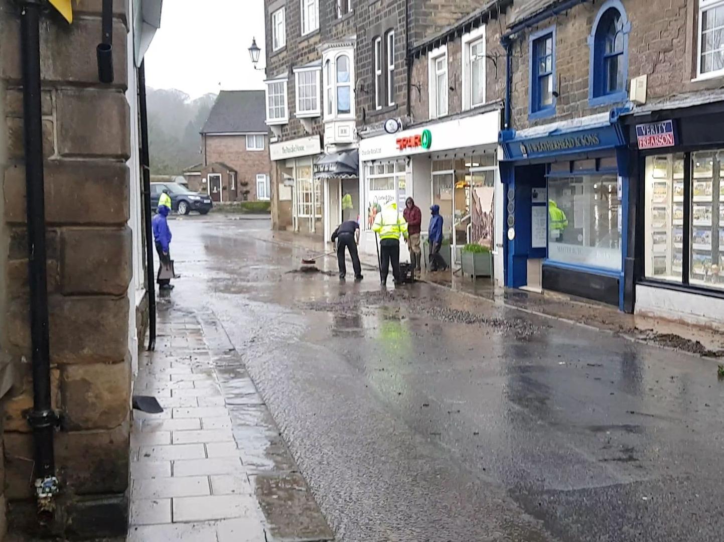 Just part of Pateley's clean-up operation on the High Street.