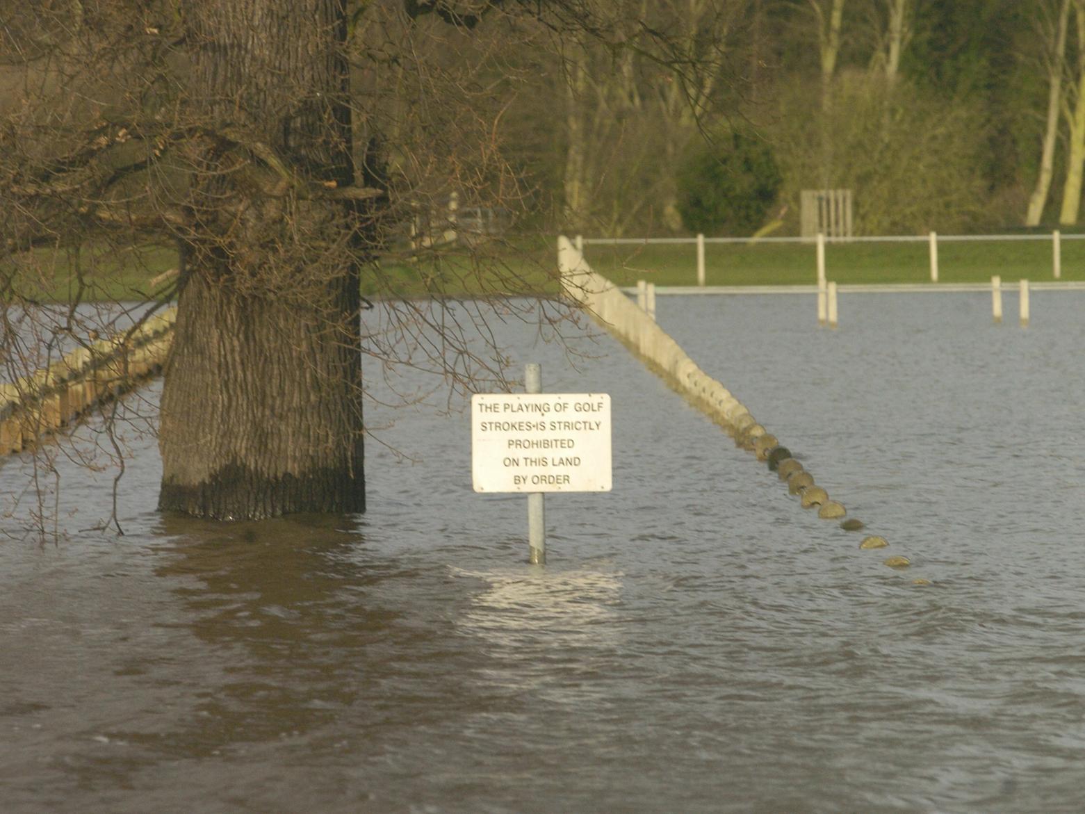 The day rain stopped play. Flooded sports pitches at Wetherby.