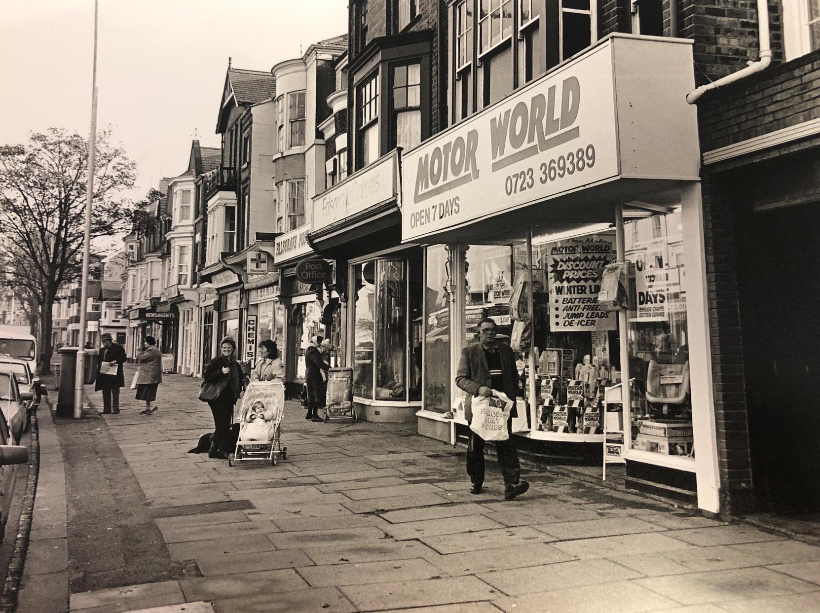 This picture from 1989 shows Motorworld. The building now houses Tower Estates. Do you remember buying motoring goods in here?