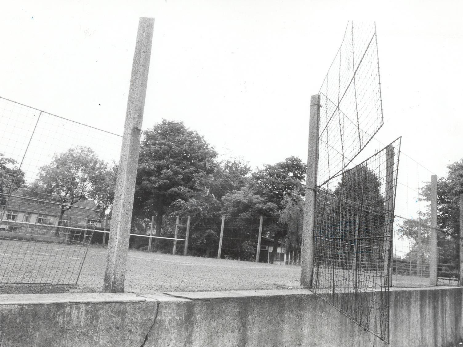 Even if it was possible to play on the Woodhouse Moor tennis courts, players would have to spend most of their time retrieving balls through the torn-down fences.