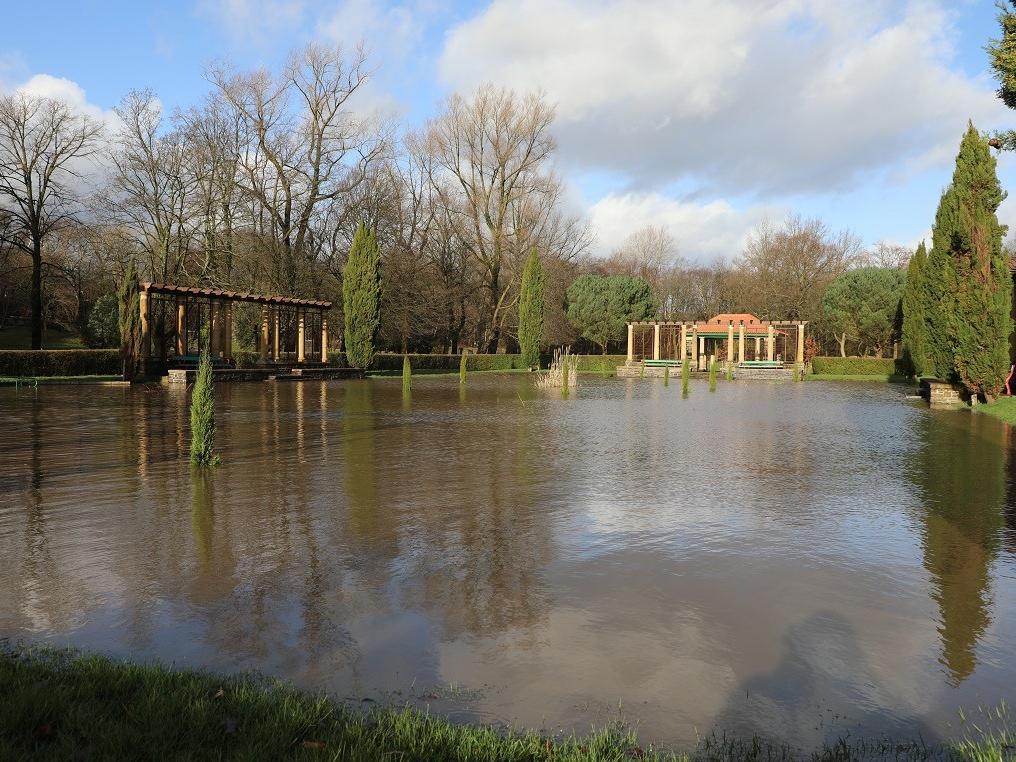 Thompson Park under water. Photo: Mick Warn