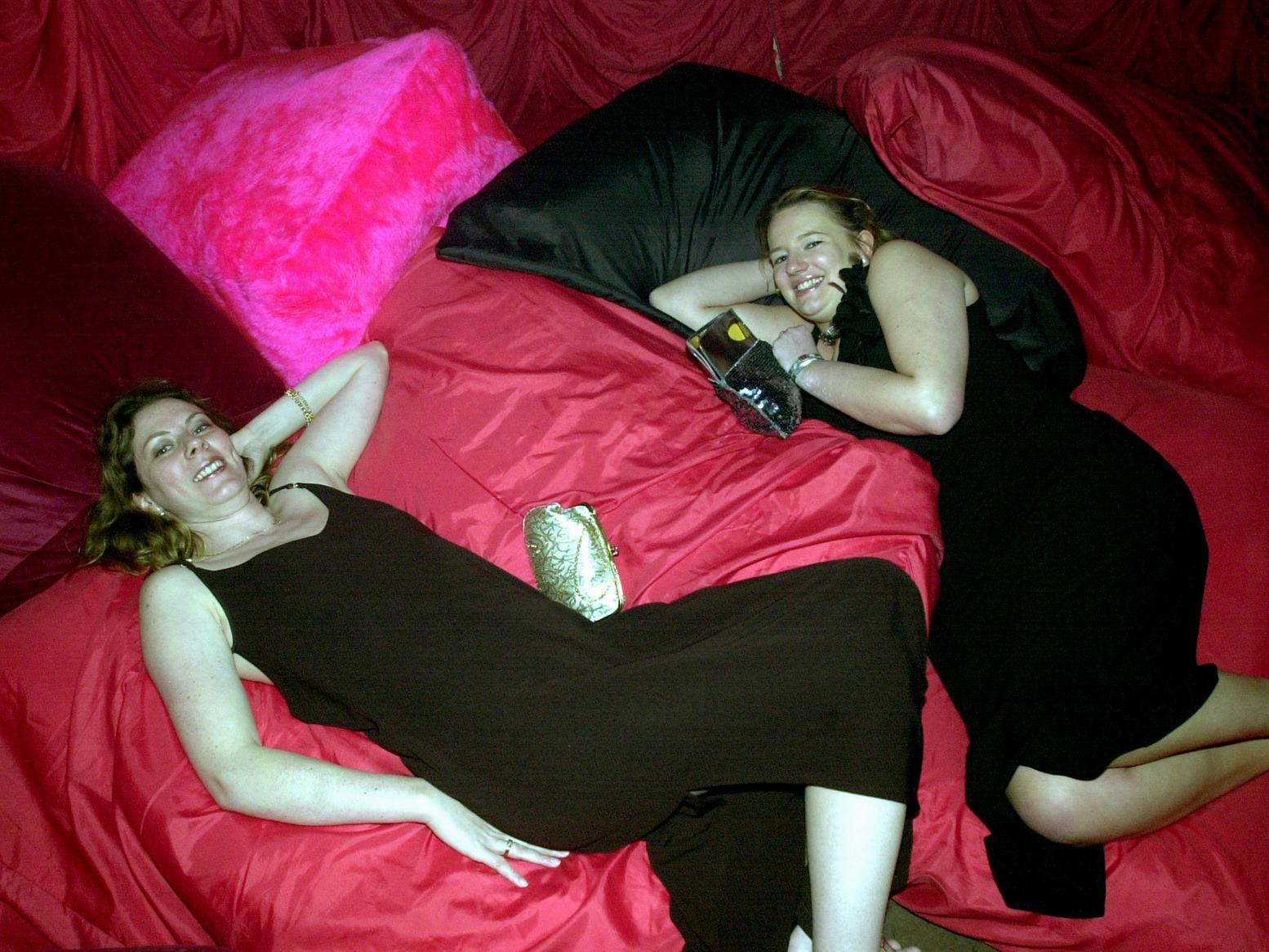 Pictured relaxing, left to right, are Alison Day and Rachel Hair.