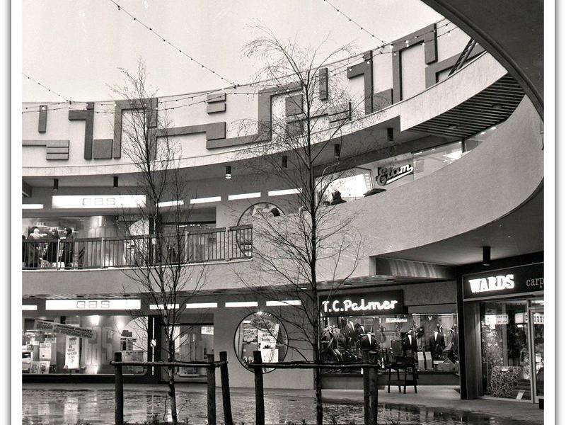 Rainy Evening at St. Georges' Shopping Centre, Preston 1966