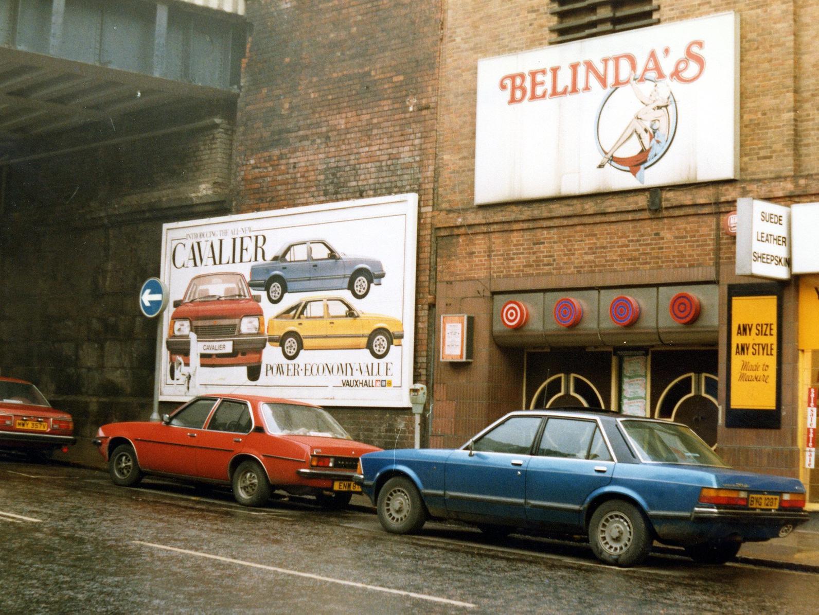 Belinda's was a popular nightclub on Briggate, Leeds city centre. It's pictured here in November 1980.