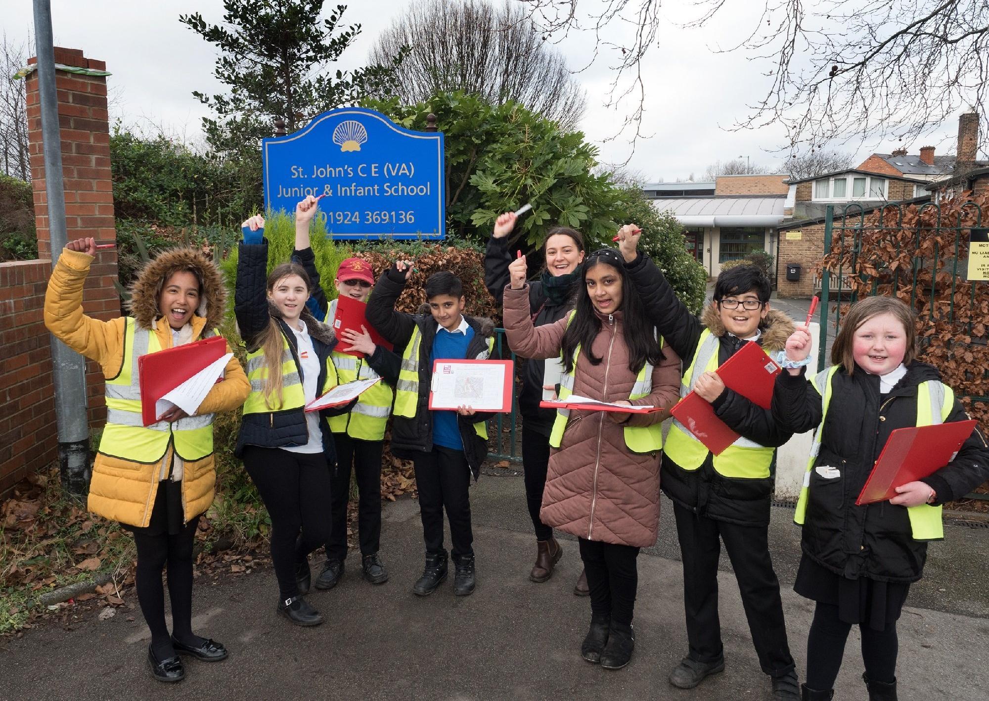 Pupils at St John’s CE Infant & Junior School in Wakefield are striving to improve walking routes to school.