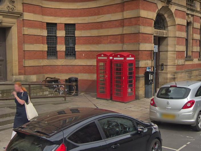 These telephone boxes in Leeds City Centre were designed in 1935 by Sir Giles Gilbert Scott and are today Grade-II listed by Historic England.