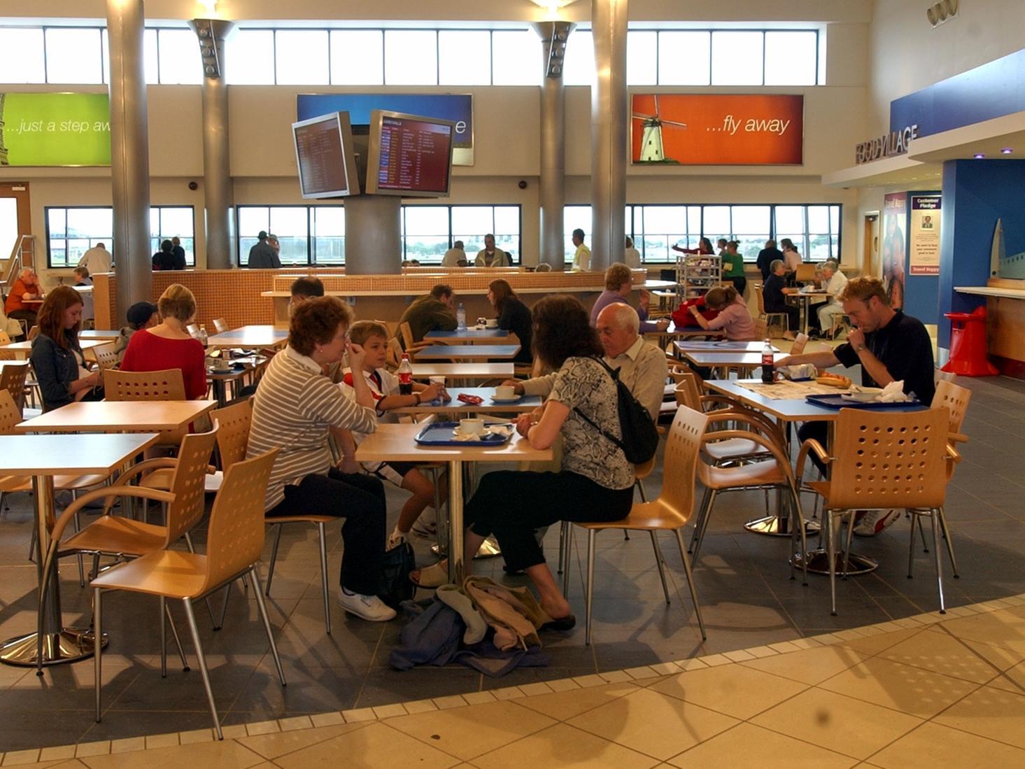 The new food village in the terminal building.