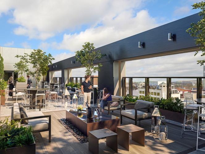 The roof-top gardens will feature a modern planting scheme with lush foliage to create an urban jungle feel and ambient lighting to make it a comfortable place to relax on long summer evenings.