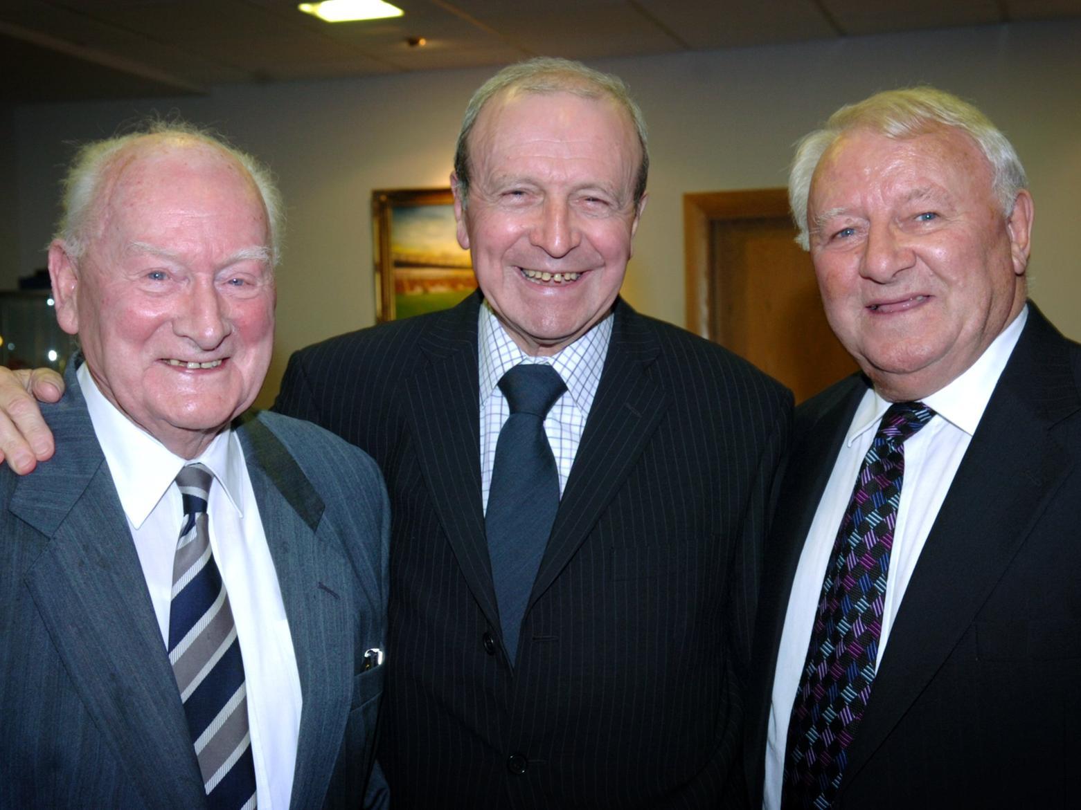 Sir Tom Finney with Jimmy Armfield and Tommy Docherty
