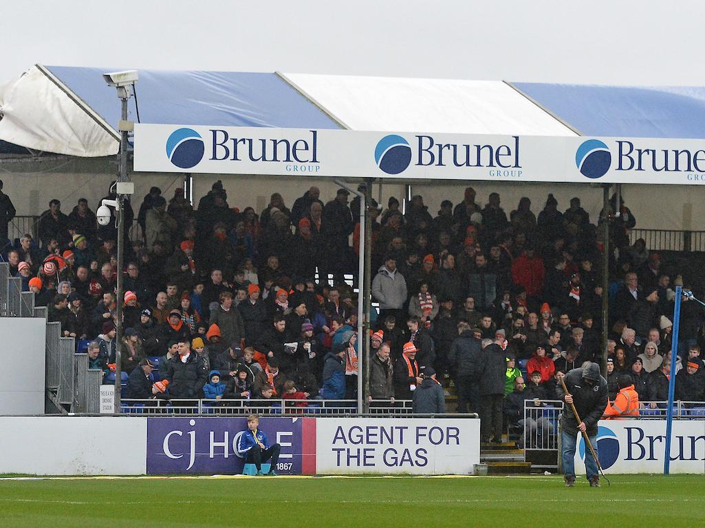 Over 300 Blackpool fans are believed to have made the long trip to the Memorial Stadium