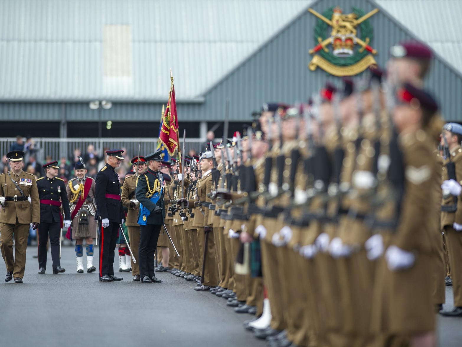 Junior soldiers passing out parade at the Army Foundation College in Harrogate.