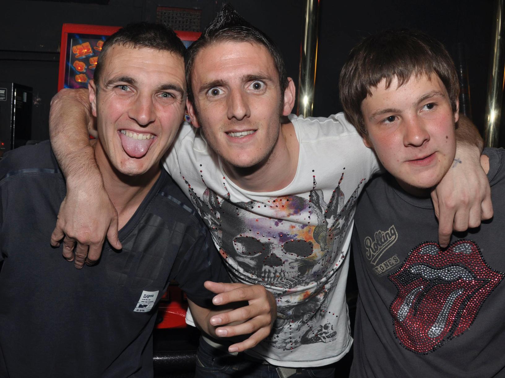 Mony, Liam and Tyson on a lads night out.